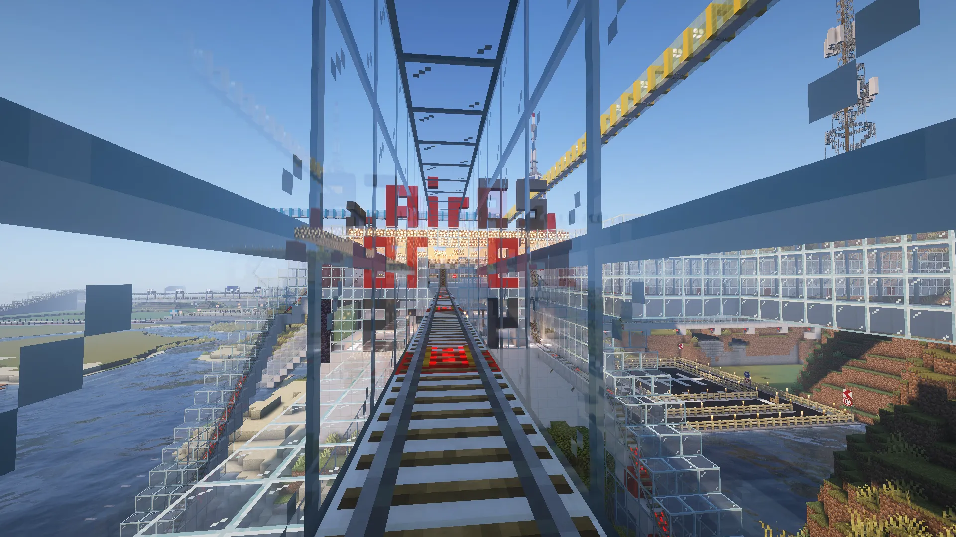 Train station made in Minecraft.