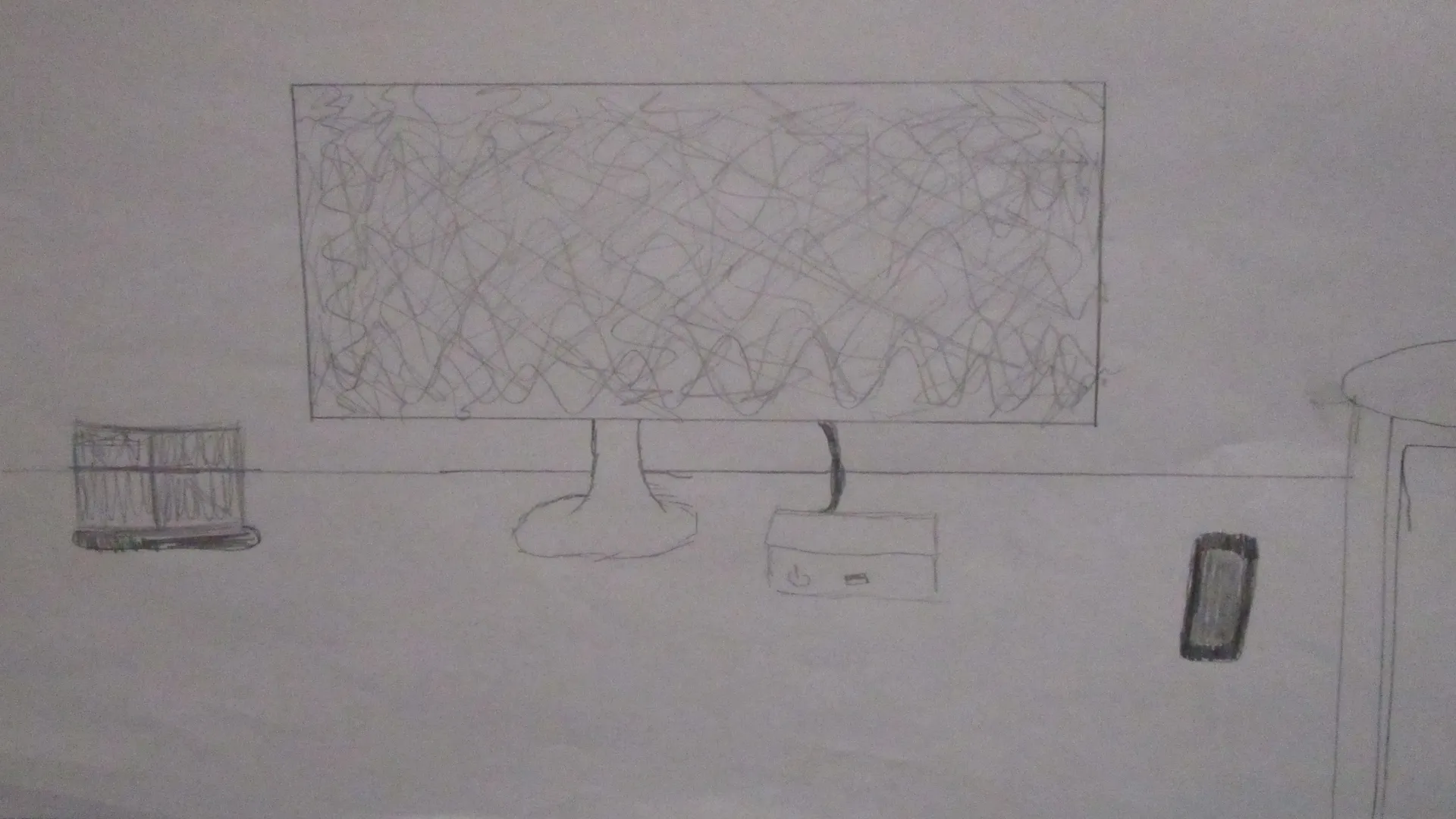 A hand drawn building.